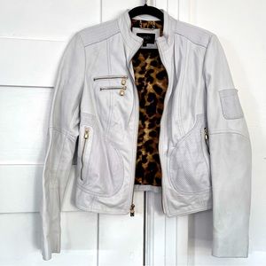 Laundry White Leather Jacket